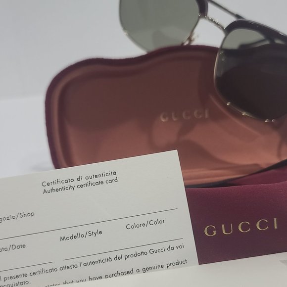 NEW ✅ Gucci GG0918S 003 Sunglasses Set Hard & Soft Case Cloth Authenticity Card main image 5
